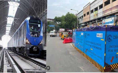 மெட்ரோ ரயில் பணி.. எந்தப்பக்கம் போனாலும் டேக் டைவர்சன்.. சென்னையின் வாகன ஓட்டிகள் கடும் அவதி