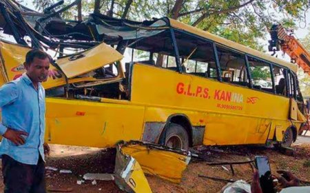 அரியானா மாநிலத்தில் கோர விபத்து.. பள்ளி மாணவர்கள் 6 பேர் உயிரிழப்பு.. ஓட்டுநர் மதுபோதையில் இருந்ததாக தகவல்..