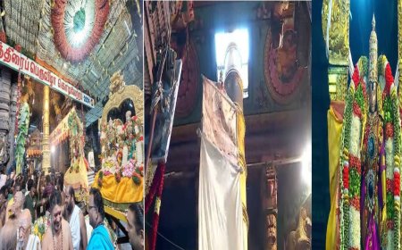 மதுரை மீனாட்சி அம்மன் கோவில் சித்திரை திருவிழா.. கோலாகல கொடியேற்றம்.. 21ல் திருக்கல்யாணம்