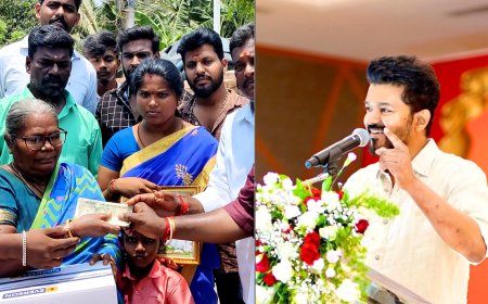 ஆட்டோ ஓட்டுநர் வீட்டில் தீவிபத்து.. விஜய் உத்தரவின்பேரில் ஓடிச்சென்று உதவிய த.வெ.க நிர்வாகிகள்..