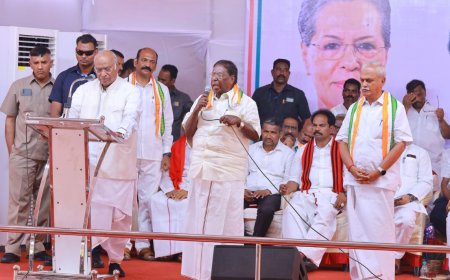 "புதுச்சேரி முதலமைச்சரை பார்த்தால் பரிதாபம்..! மோடி ஒரு வாஷிங்மெஷின்" - கார்கே விமர்சனம்...