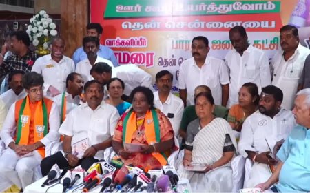 ஸ்டிக்கர் ஸ்டாலின்..  அக்கா 1825.. தென் சென்னை தேர்தல் அறிக்கையை வெளியிட்ட தமிழிசை சௌந்தரராஜன்