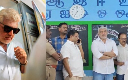 Ajith: வாக்குச் சாவடியில் சூழ்ந்த ரசிகர்கள்… முதல் ஆளாக காத்திருந்து ஓட்டுப் போட்ட அஜித்!