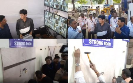 விடிய விடிய நடந்த பணி...ஸ்ட்ராங் ரூமில் வாக்குப்பதிவு இயந்திரங்கள்...ஃபுல் செக்யூரிட்டி !