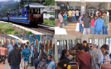 நெஞ்சு உச்சு கொட்டித் தவிக்குது தைய தையா... மலை ரயிலில் குதூகலப் பயணம்..