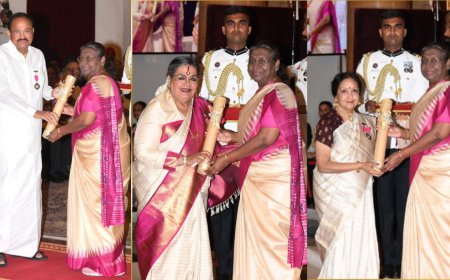 2024ஆம் ஆண்டுக்கான பத்ம விருதுகள்...குடியரசுத் தலைவர் திரௌபதி முர்மு வழங்கி கௌரவிப்பு..