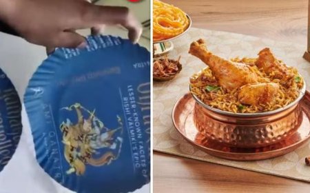 பிரியாணி தட்டில் ராமர் படம்...எதார்த்தமா? உள்நோக்கமா? டெல்லியில் பரபரப்பு...