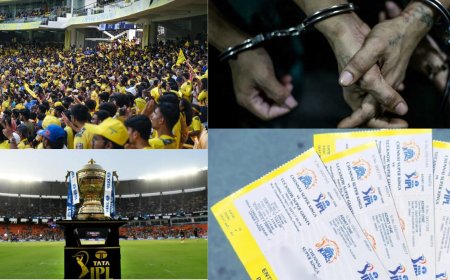 கள்ளச் சந்தையில் ஐபிஎல் டிக்கெட்டுகள் விற்ற 12 பேர் கைது.. 56 டிக்கெட்டுகள் பறிமுதல்