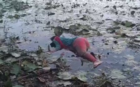 குளத்தில் நிறைமாத கர்ப்பிணி சடலம்... மூழ்கடித்து கொலையா..? ராமநாதபுரத்தில் பரபரப்பு...