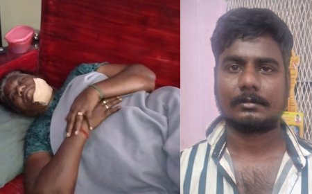 அதிமுக பெண் நிர்வாகிக்கு கத்திக் குத்து ... கஞ்சா போதையில் வெறிச்செயல்.. ரவுடி இளைஞருக்கு காப்பு
