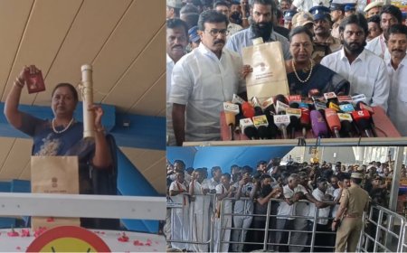 விமான நிலையத்தில் பேரணி... தேர்தல் நடத்தை விதிகளை மீறல்... தேமுதிகவினர் மீது வழக்குப்பதிவு