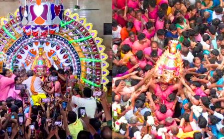 குடியாத்தம் கெங்கையம்மன் சிரசு திருவிழா கோலாகலம் ... அசைந்தாடி வந்த அம்மன் சிரசு.. மெய்சிலிர்த்த பக்தர்கள்