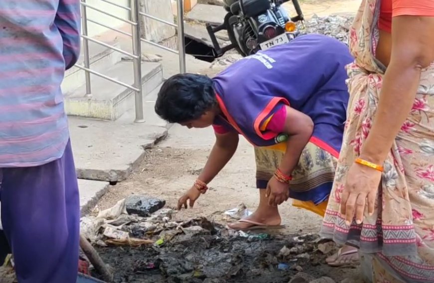 கழிவு நீரை சுத்தம் செய்யும் தூய்மை பணியாளர்களுக்கு பாதுகாப்பு இல்லையே.. ராணிப்பேட்டையில் அவலம்