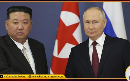 24 ஆண்டுகளுக்கு பிறகு வடகொரியா சென்ற புதின்... ஆரத்தழுவி வரவேற்ற அதிபர் கிம் ஜாங் உன்!