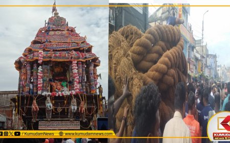 நெல்லையப்பர் கோவில் தேரோட்டத்தில் திடீரென அறுந்த வடம்.. அபசகுணமா?..திருநெல்வேலி மக்கள் அச்சம்