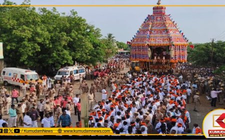 கண்டதேவி தேரோட்டம்.. 17 ஆண்டுகளுக்குப் பின் ஆடி அசைந்து உலா வந்த திருத்தேர்.. உற்சாகத்தில் மக்கள்