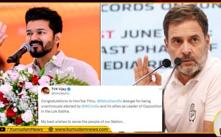 TVK Vijay: ராகுல் காந்திக்கு வாழ்த்து... தவெக தலைவர் விஜய்யின் ஸ்மார்ட் மூவ்?