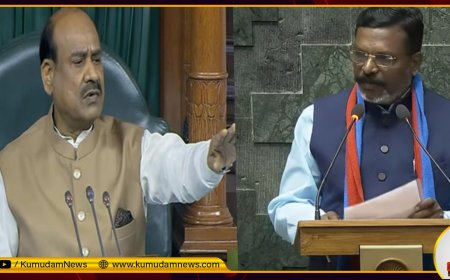 வளையாத செங்கோல்..மக்களவையில் திருமாவளவன் கேட்ட கேள்வி.. மைக் ஆஃப் செய்த சபாநாயகர்