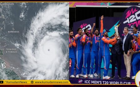 பார்படாஸில் கடும் சூறாவளி... விமான நிலையம் மூடல்... நாடு திரும்ப முடியாமல் இந்திய வீரர்கள் தவிப்பு!