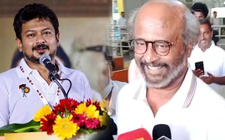 ‘ரஜினிக்கு உதயநிதி ஸ்டாலின் பதிலடி’- தலைப்பு கொடுத்த அமைச்சர்.. கலகலப்பான அரங்கம்!