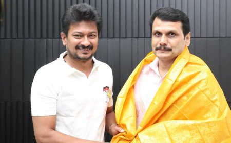அமைச்சர் உதயநிதியுடன் செந்தில் பாலாஜி சந்திப்பு