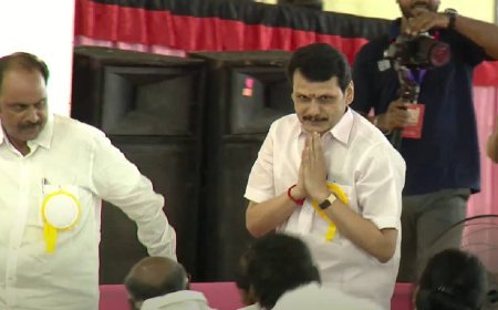 சிறையில் இருந்து வெளியான பின் செந்தில் பாலாஜி பங்கேற்ற முதல் பொதுக்கூட்டம்