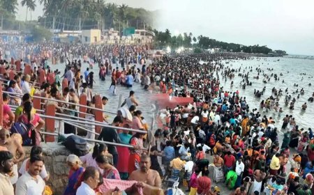 சர்வ மஹாலியா அமாவாசை : ராமேஸ்வரத்தில் குவிந்த பக்தர்கள்!