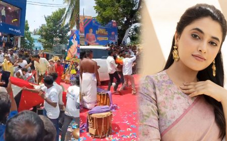 மேடை சரிந்து திடீர் விபத்து - நடிகை பிரியாங்கா மோகனுக்கு காயம்