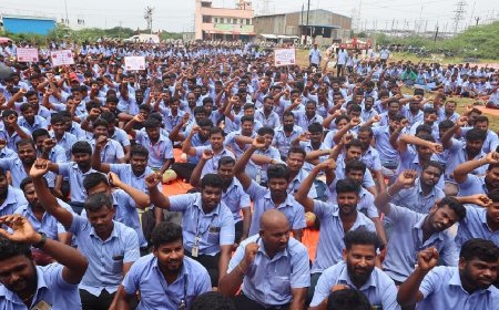 சாம்சங் தொழிலாளர்கள் போராட்டத்தால் 100 மில்லியன் டாலர் இழப்பு!