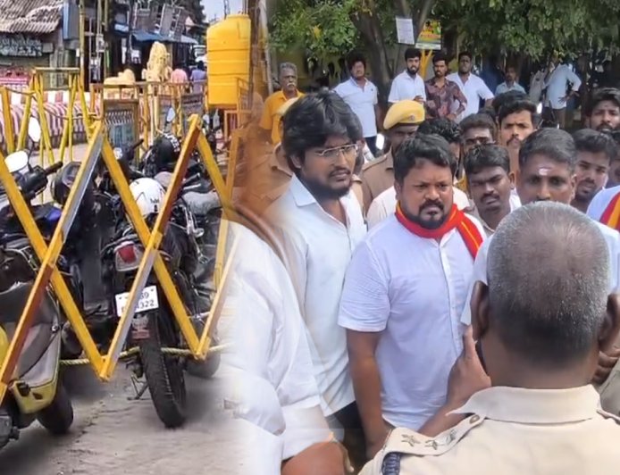 தேவர் ஜெயந்தியில் தவெக வாகனங்கள் பறிமுதல் - போலீசாருடன் வாக்குவாதத்தில் ஈடுபட்டதால் பரபரப்பு