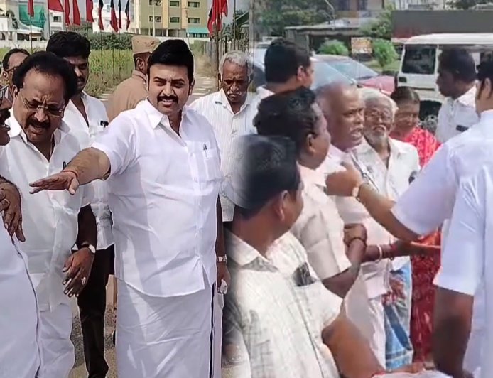 அமைச்சர் முன்னிலையில் தகாத வார்த்தையால் வசைப்பாடி வாக்குவாதம்- ராசிபுரம் திமுகவில் உட்கட்சி பூசல்?