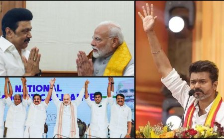 பாஜகவின் மறைமுக கூட்டாளி திமுக.. பகிரங்கக் கூட்டாளி அதிமுக: தவெக தலைவர் விஜய் விளாசல்