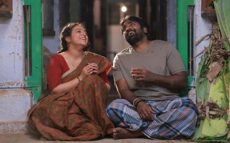 கத்தி பேசும் விஜய் சேதுபதி.. கண்ணால் பேசும் நித்யா மேனன்- தலைவன் தலைவி திரை விமர்சனம்!
