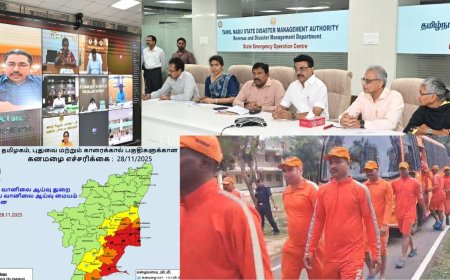 டிட்வா புயல் : 5 மாவட்டங்களுக்கு ஆரஞ்ச் அலர்ட் :  அவசரக் கட்டுப்பாட்டு மையத்தில் முதல்வர் ஸ்டாலின் ஆய்வு மீட்புகுழுக்கள் மாவட்டங்களுக்கு விரைவு