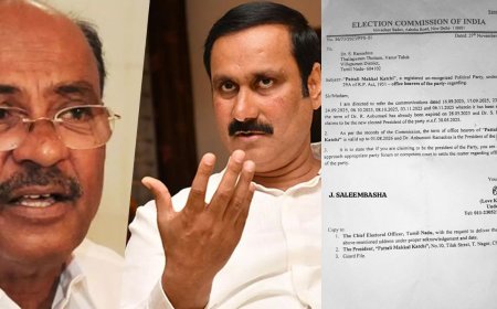 பாமக தலைவர் அன்புமணி தேர்தல் ஆணையம் கடிதம் : ராமதாஸ் தரப்பு அதிர்ச்சி - நீதிமன்றத்தை நாட  முடிவு