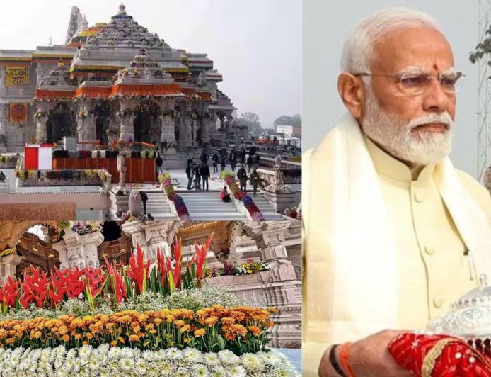 100 டன் பூக்களால் அலங்காரம் - அயோத்தியில் விழா கோலம் : நாளை கொடியேற்றுகிறார் பிரதமர் மோடி 