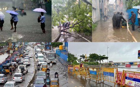 சென்னைக்கு ரெட் அலர்ட் - வானிலை மையம் : சாலைகளில் மழைநீர் தேக்கம்: வீடுகளில் முடங்கிய மக்கள் : இயல்பு வாழ்க்கை பாதிப்பு