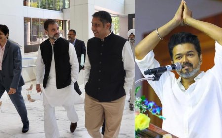 ராகுலின் வியூக வகுப்பாளர் பிரவீன் சக்ரவர்த்தி விஜயுடன் ரகசிய சந்திப்பு : அறிவாலயத்திற்கு ஷாக்