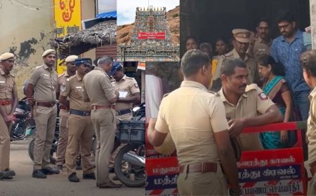 திருப்பரங்குன்றம் மலைக்கு செல்ல தடை : பாதுகாப்பு பணியில் 1500 போலீசார் குவிப்பு