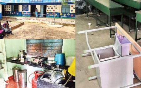 அரசுபள்ளிக்குள் இரவில் புகுந்து குடிமகன்கள் அலப்பறை: சத்துணவு முட்டையை சைட் டிஷ் ஆக்கி அட்டகாசம்