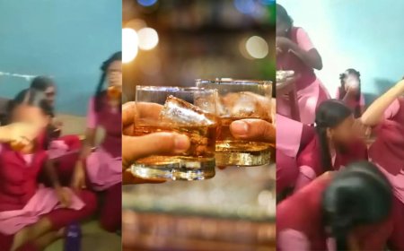 மாணவிகள் சரக்கு அடிக்கும் வீடியோ: சமூக வலைதளங்களில் வைரல், பெற்றோர்கள் அதிர்ச்சி 