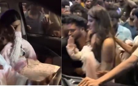 கூட்டத்தில் சிக்கிய நடிகை நிதி அகர்வால்: அத்துமீறிய ரசிகர்கள் 