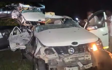 திட்டக்குடி அருகே கார்கள் அரசு பேருந்து நேருக்கு நேர் மோதி விபத்து : 9 பேர் பரிதாபமாக உயிரிழப்பு