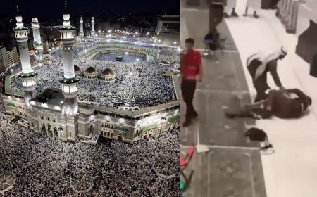 இஸ்லாமியர்கள் புனித தலம் மக்காவில் தற்கொலை முயற்சி : இணையத்தில் வைரலாகும் அதிர்ச்சி வீடியோ