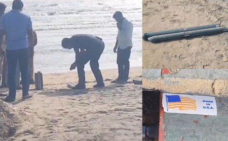 நாகை அருகே கரை ஒதுங்கிய அமெரிக்க ராக்கெட் லாஞ்சர்; போலீசார் தீவிர விசாரணை