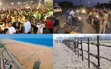 புத்தாண்டு கொண்டாட்டம் சென்னை கடற்கரையில் அனுமதி இல்லை : காவல்துறை கடும் கட்டுப்பாடு 