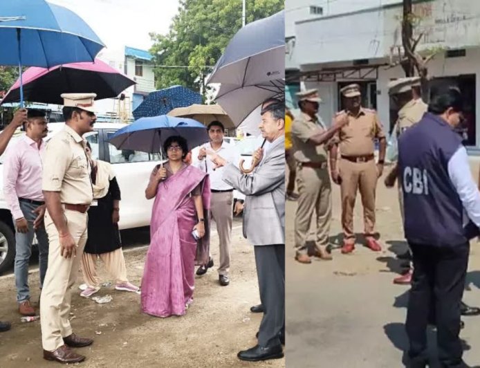 கரூர் கூட்ட நெரிசல் : சம்பவ இடத்தை நேரில் ஆய்வு செய்த உச்சநீதிமன்ற கண்காணிப்புக்குழு