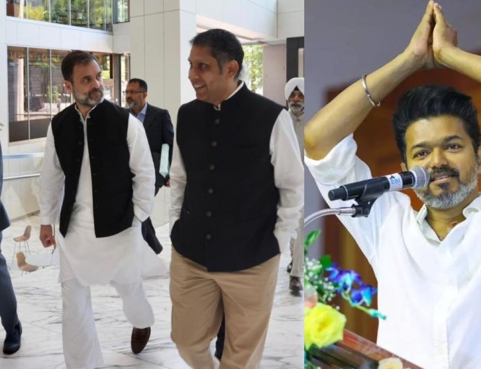 ராகுலின் வியூக வகுப்பாளர் பிரவீன் சக்ரவர்த்தி விஜயுடன் ரகசிய சந்திப்பு : அறிவாலயத்திற்கு ஷாக்