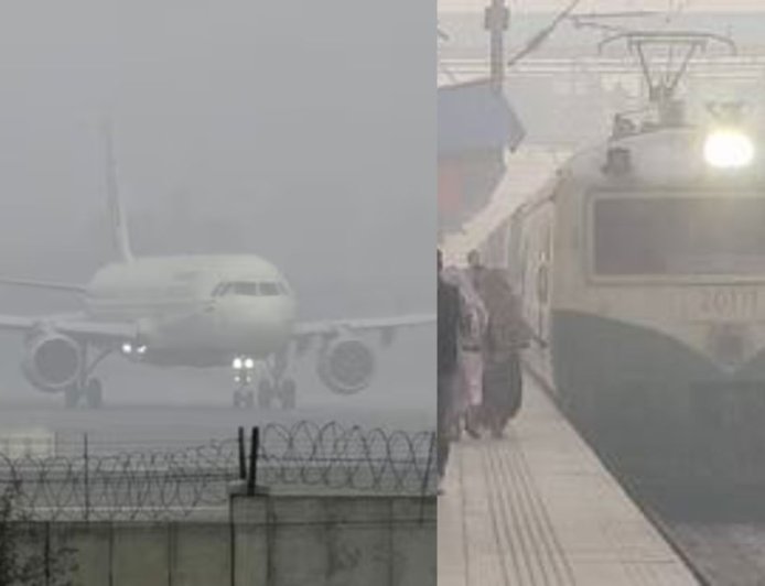 சென்னையில் கடும் பனிமூட்டம் : விமானம், ரயில் தாமதம் பயணிகள் அவதி 