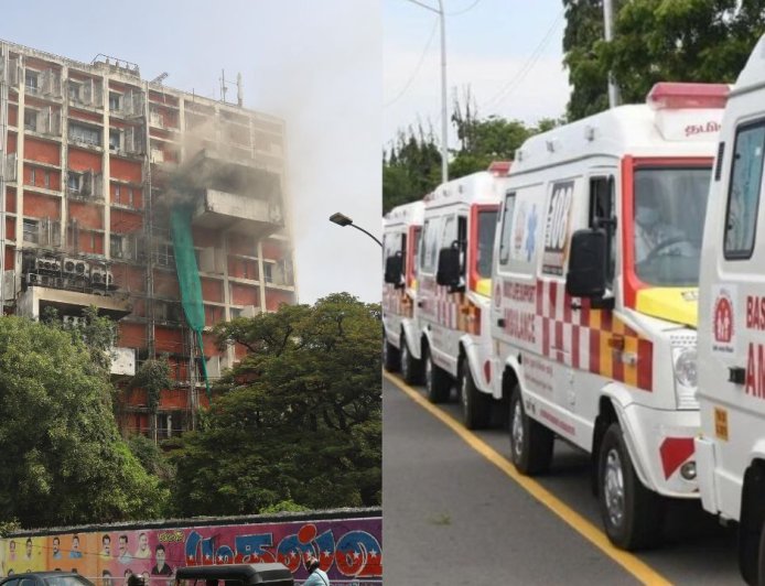 பிஎஸ்என்எல் அலுவலகத்தில் தீ விபத்து: 108 இலவச ஆம்புலன்ஸ் சேவை, மின்வாரிய இணையதளம் முடக்கம்